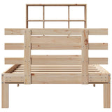 Bookcase Bed without Mattress 90x190 cm Single Solid Wood Pine 3322743
