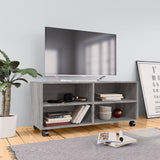TV Cabinet with Castors Grey Sonoma 90x35x35 cm Engineered Wood 815259