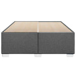 ZNTS Bed Frame without Mattress Dark Grey Double Fabric 3284508