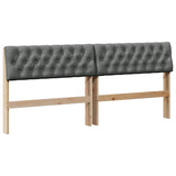 Upholstered Headboard Dark Grey 180 cm Solid Pine Wood 879160