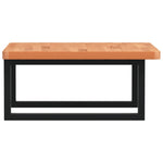 Basin Shelf Wall Mounted Steel and Solid Wood Beech 3302425