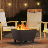Fire Pit Black 50 x 50 x 38 cm Steel 858942
