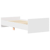 Bed Frame without Mattress White 90x190 cm Single Engineered Wood 835939