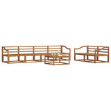 Outdoor Sofa Set 7 pcs Natural Solid Acacia Wood 3367242
