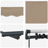 Retractable Awning Beige 350 x 200 cm Fabric 3329718