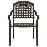 Garden Dining Set 5 pcs Bronze Aluminium 3334644