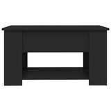 Coffee Table Black 79x49x41 cm Engineered Wood 809711