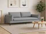 2-Seater Sofa Light Grey 188 x 81 x 89 cm Fabric 42048599