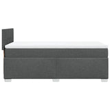 Box Spring Bed with Mattress Dark Grey 90x200 cm Fabric 3285772