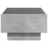 Coffee Table with LED Concrete Grey 70x50x30 cm Engineered Wood 847514