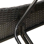 Sun Lounger with Cushion Black 60x205x73 cm Poly Rattan 368286