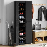 Shoe Cabinet Black 60x30x166 cm Fabric 282463