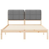 Bed Frame with Upholstered Headboard Light Grey 140 x 190 cm 877984
