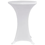 Standing Table Cover Ø70 cm White Stretch 4 pcs 279069