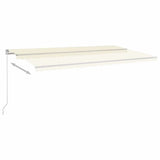 Manual Retractable Awning with LED 600x300 cm Cream 3068962