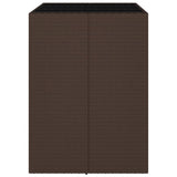 Bar Table with Glass Top Brown 105x80x110 cm Poly Rattan 362593