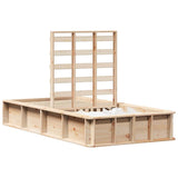 Bed Frame Brown 90 x 200 cm Solid Pine Wood 3385733