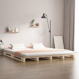 Pallet Bed without Mattress 140x190 cm Solid Wood 821437