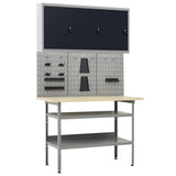 Workbench with Three Wall Panels and One Cabinet 3053436