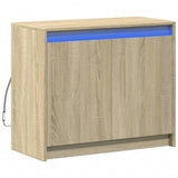 Sideboard with LED Sonoma Oak 72x34x61 cm Engineered Wood 852175