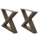 Coffee Table Legs 2 pcs Natural Steel 50x cm Steel 4012687
