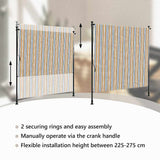 Outdoor Roller Blind Yellow and White 150x270 cm Fabric&Steel 368774