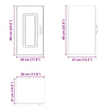 Kitchen Wall Cabinet Kalmar Concrete Grey Engineered Wood 853541