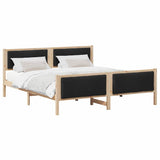 Bed Frame with Headboard Black 180 x 200 cm Fabric 3394250