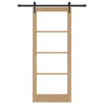 Sliding Door Manual ORKDAL Brown 86 x 211 cm Wood and metal 3332453