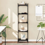 Bookcase 5-Tier Black 40x30x154 cm Engineered Wood 837637