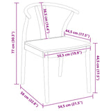 Dining Chair 2 pcs White and White Solid Rubber Wood 42020417