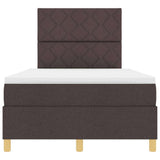 Box Spring Bed with Headboard Dark brown 120 x 200 cm Fabric 3339689
