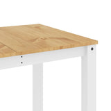 Dining Table PANAMA White 160x80x75 cm Solid Wood Pine 4005707