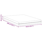 Mattress with Coconut Layer White 140 x 200 cm Pocket Spring 4106433
