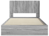 Bed Frame with Storage and Headboard Grey Sonoma 100 x 200 cm 3414054