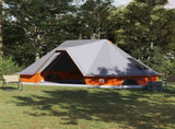 Tipi Tent with Roof Grey and Orange 680 x 430 x 270 cm Taffeta 42000962
