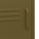 Nightstands 2 pcs Olive Green 35x35x51 cm Steel 3095214
