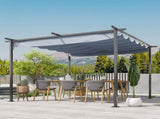 3.5M X 3.5M Metal Pergola Gazebo Awning Retractable Canopy Outdoor Garden Sun Shade Shelter Marquee T3398P324039