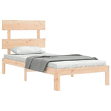 Bed Frame without Mattress Small Single Solid Wood Pine 3193491