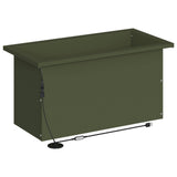Garden Planter with LED 2 pcs Olive Green 30 x 60 x 30 cm Steel 8008091
