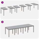 Garden Dining Set 13 pcs Light grey Poly rattan 3378628