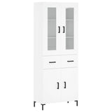 Highboard White 69.5x34x180 cm Engineered Wood 3198529