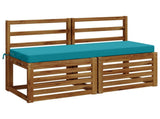2-Piece Bench Cushions SOEST 2 pcs 100% Polyester Turquoise 949657