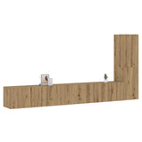 3 Piece Wall-mounted TV Cabinet Set Artisan Oak Engineered Wood 3328984