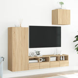 4 Piece TV Wall Units Sonoma Oak Engineered Wood 3216502