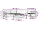 Outdoor Sofa Set 6 pcs White 59 x 59 x 37 cm Solid Acacia Wood 3391884