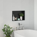 Shower Niche Black 45 x 30 x 9.5 cm Stainless Steel 42012669