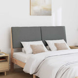 Upholstered Headboard Dark Grey 150 cm Solid Pine Wood 879280