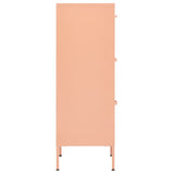 Storage Cabinet Pink Steel Standard Adjustable Feet 336184