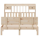 ZNTS Bookcase Bed without Mattress 140x200cm Solid Wood Pine 3322692